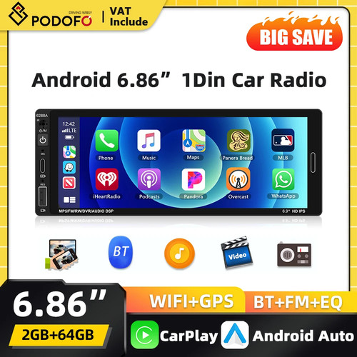 Autoradio din android podofo - din,